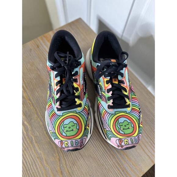 Brooks Ghost 15 Shoes Womens 8 Pride Wednesday Holmes Rainbow Running Sneakers - Picture 2 of 8
